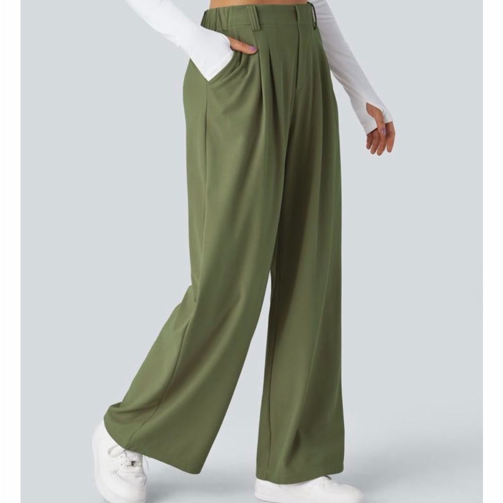 Halara Flex High Waisted Pocket Wide Leg Waffle Pants